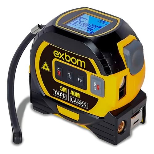 Trena Digital 3 em 1 com Função nivel a laser 4D 40M Com Visor LCD Inteligente