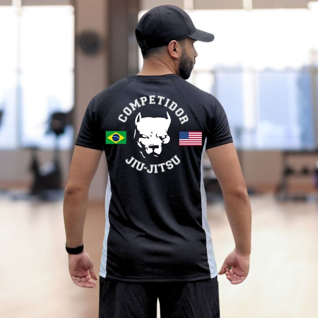 Camisa Jiu Jitsu Big Dog Competidor Treino Academia Muay Thai Dry Fit Por Baixo do Kimono