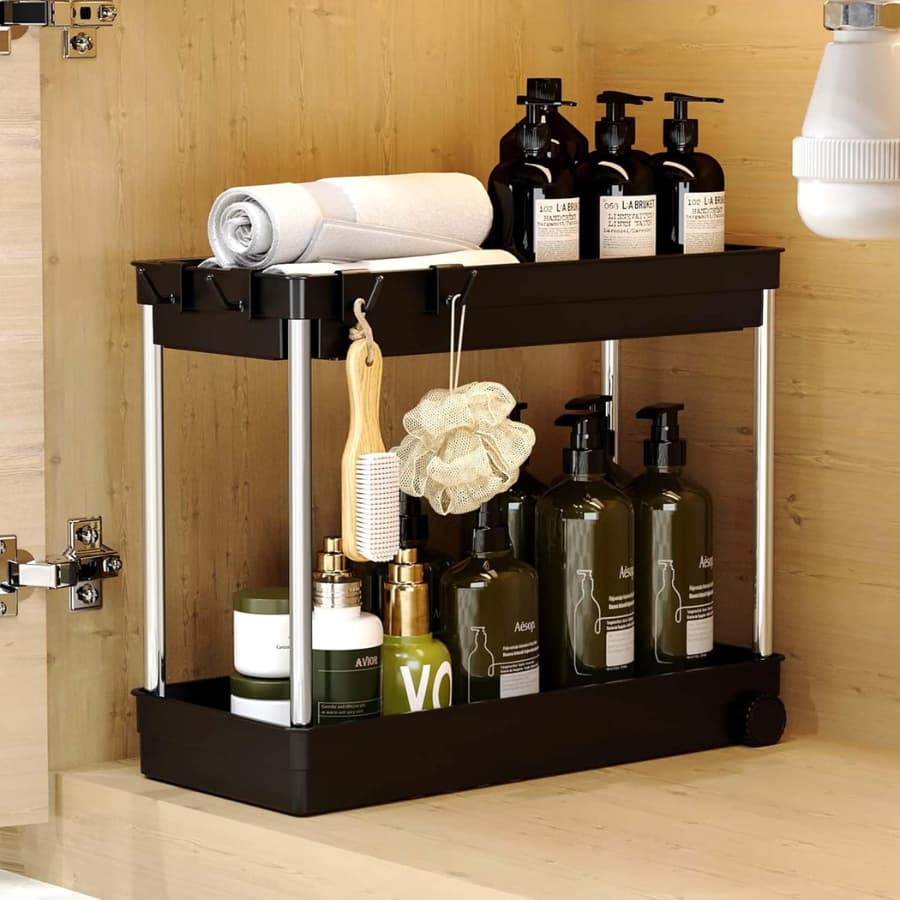 Organizador Luxuoso Multiuso Organizadora 2 Andares Lisa Maquiagem Perfumes Acrílico Cozinha