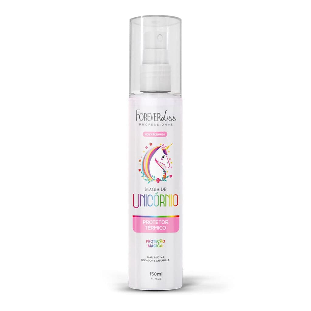 Magia de Unicórnio  Protetor Térmico Preparador Capilar 150ml Forever Liss Hidratação Itensa Finalizador
