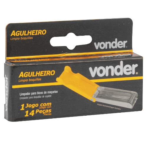 Agulheiro limpador para bicos de corte e extensões de solda com 14 peças - Vonder