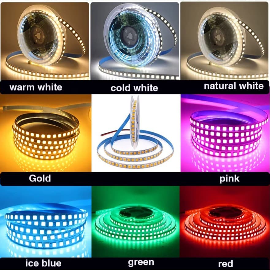 Super Fita Led 3528 1200 leds 12v 240 Leds/M 5 Metros Cores Diversa Branco Frio Quente Neutra Perfeito Perfil Iluminação
