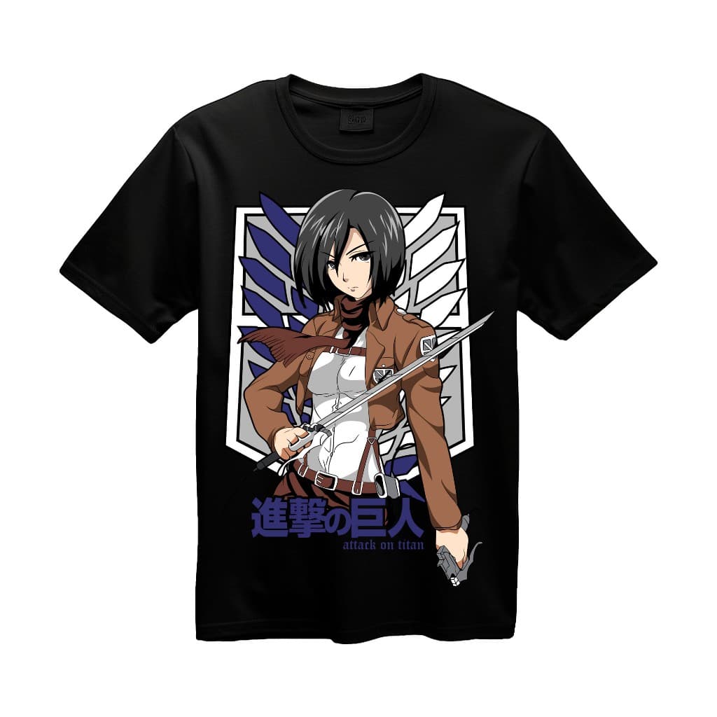 Camiseta Anime Attack On Titan Personagem Mikasa Time De Reconhecimento - ENVIO RAPIDO