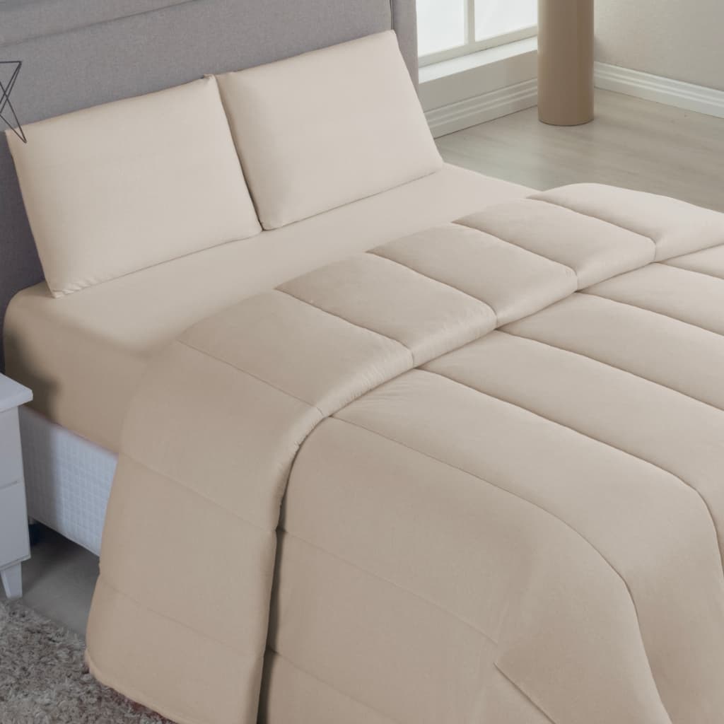 Edredom Solteiro Casal Quenn King Malha 100% Algodão c/ Viés Perfeito para o Frio/Inverno