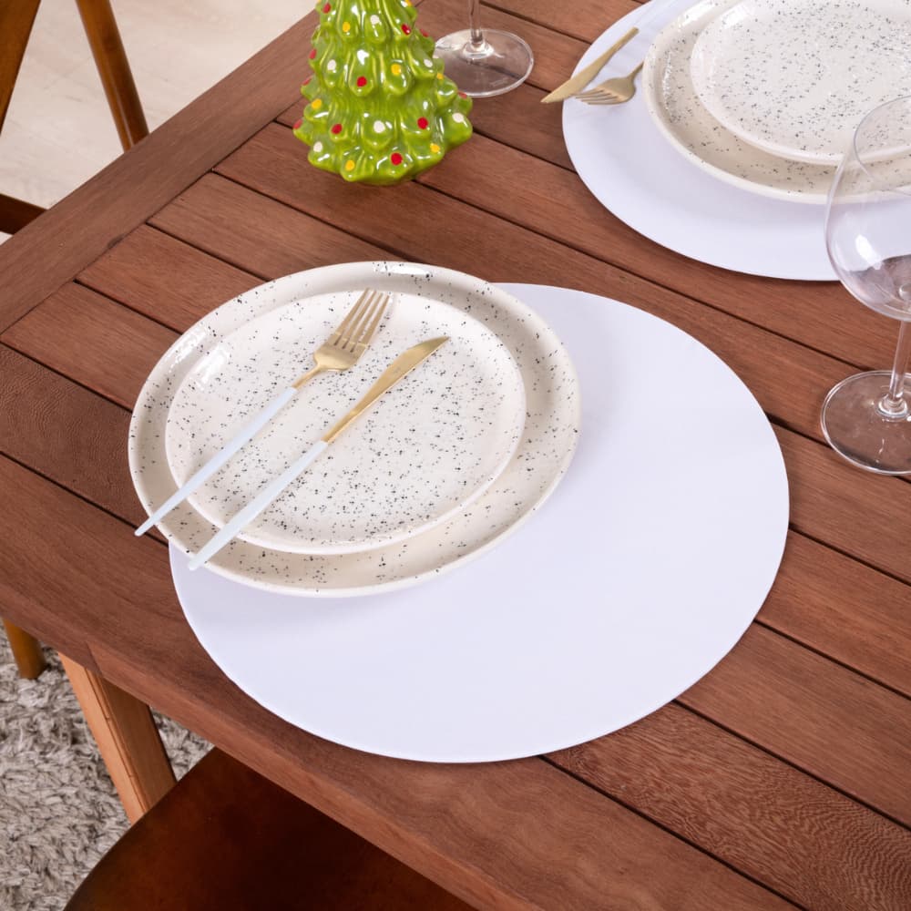 Kit Sousplat Mesa 4 Lugares + Base MDF Basic 8 Peças (4 Capas Sousplat + 4 Base MDF)
