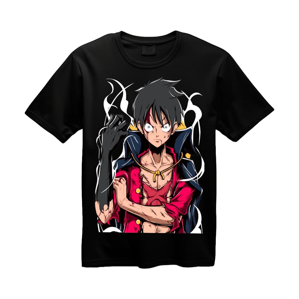 Camiseta Estampada Anime One Piece Luffy Chapéu De Palha Gear Foce Haki Furuto Rei Dos Piratas