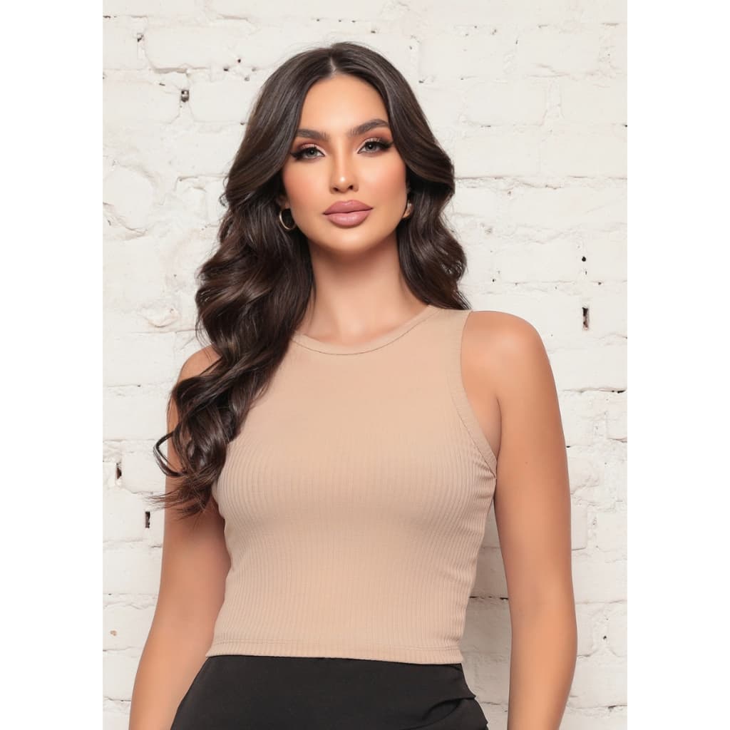 Regata feminina Basica Regatinha Ribanna algodão Plus size