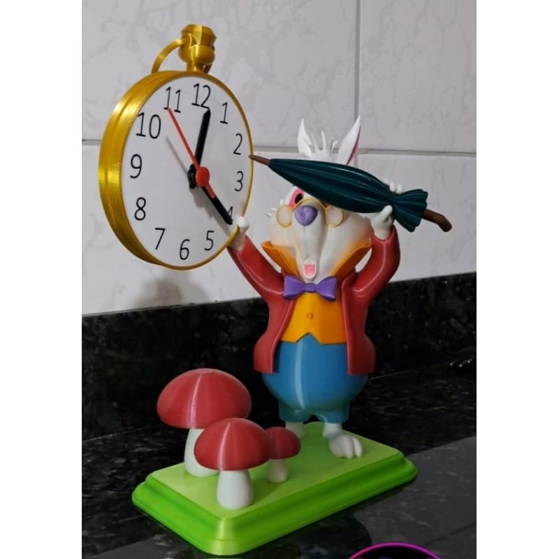 Relógio coelho branco alice no pais das maravilhas