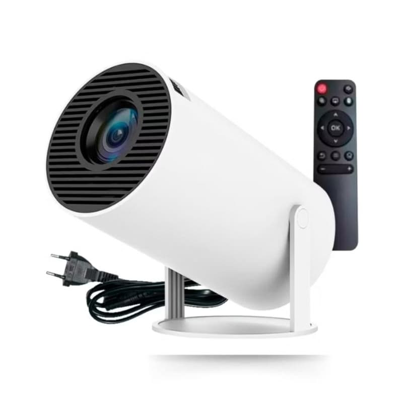 Projetor HY300 Portátil Smart Android 11 4K HD Wi-Fi Bluetooth Alto Falante Embutido