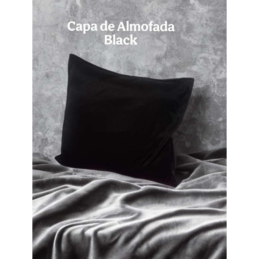 Capa de Almofada Black  Tecido Lycra Preta  Sem Enchimento