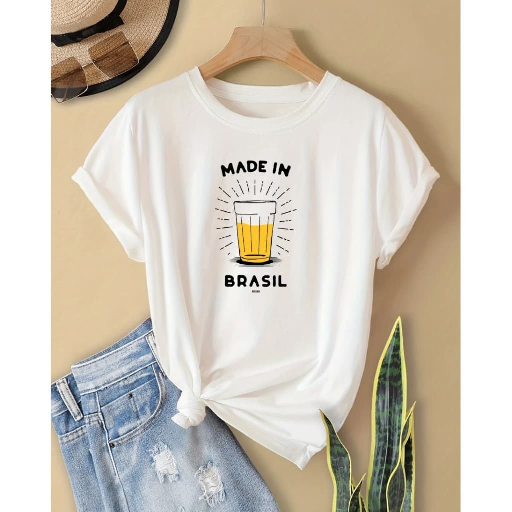 Camiseta Feminina Camiseta Algodão Tshirt Básica Camiseta Algodão