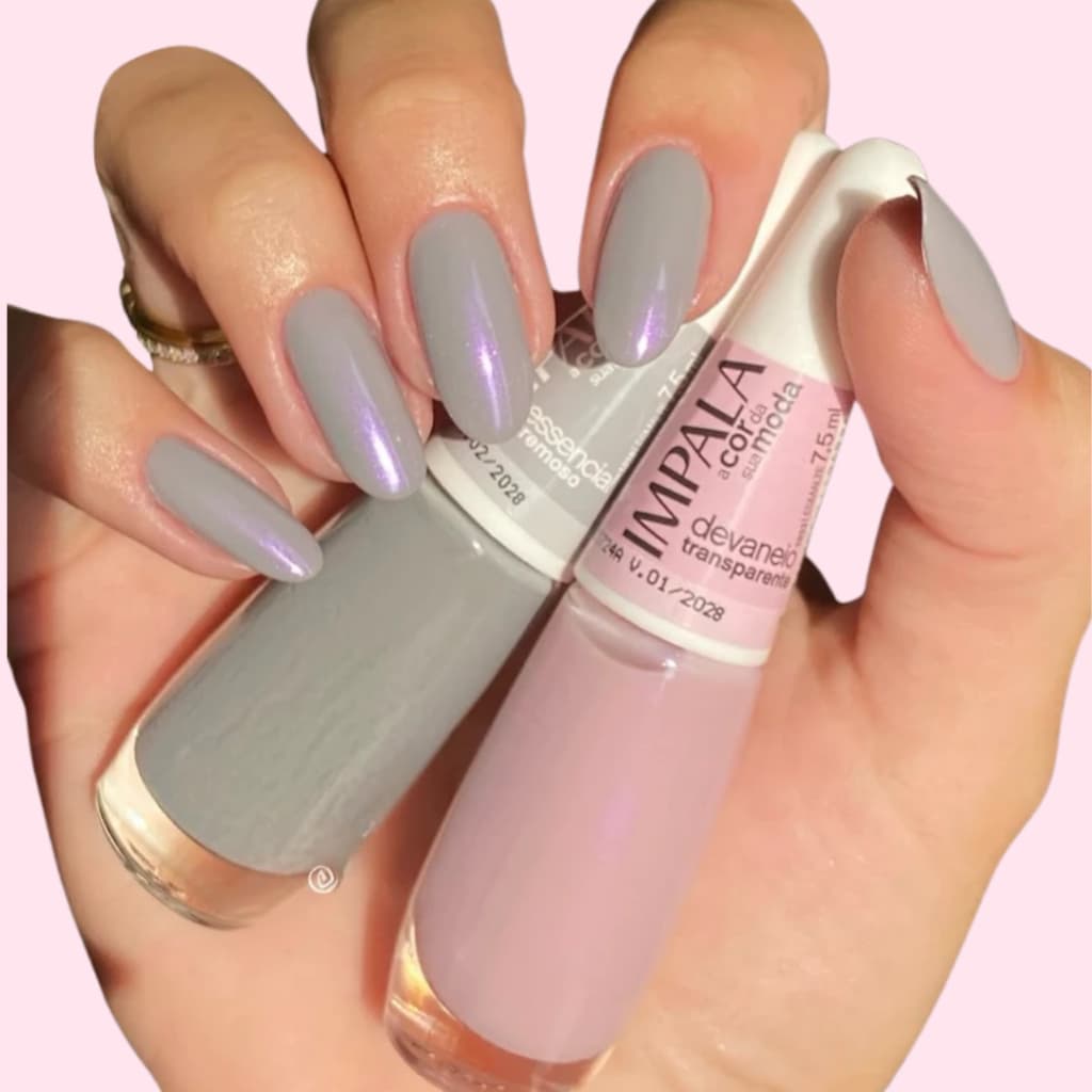 Kit Esmalte Impala Devaneio e Essencial c/2 Combinação de Manicure