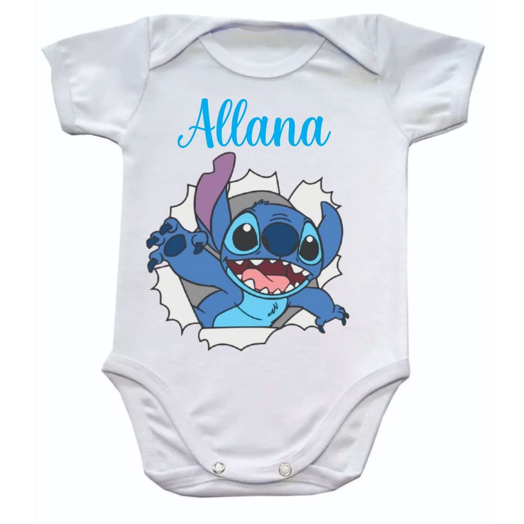 Body Bebe Personalizado Stitch Diversos Modelos
