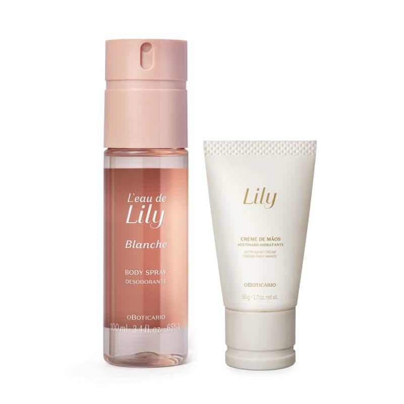 Kit Lily: Body Spray 100ml + Creme Para as Mãos 50g