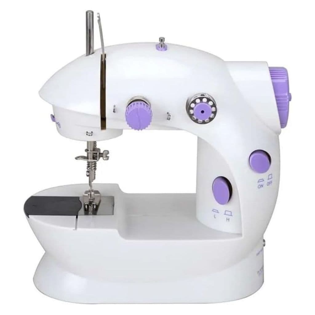 Mini Máquina Costura Portátil Bivolt Reta Elétrica Com Pedal 110/220V Doméstica