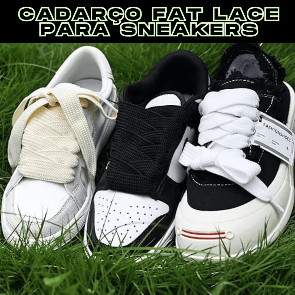 Kit 10 Cadarços Bboy Fat Lace 1,40m – Perfeito para Skate e Streetwear