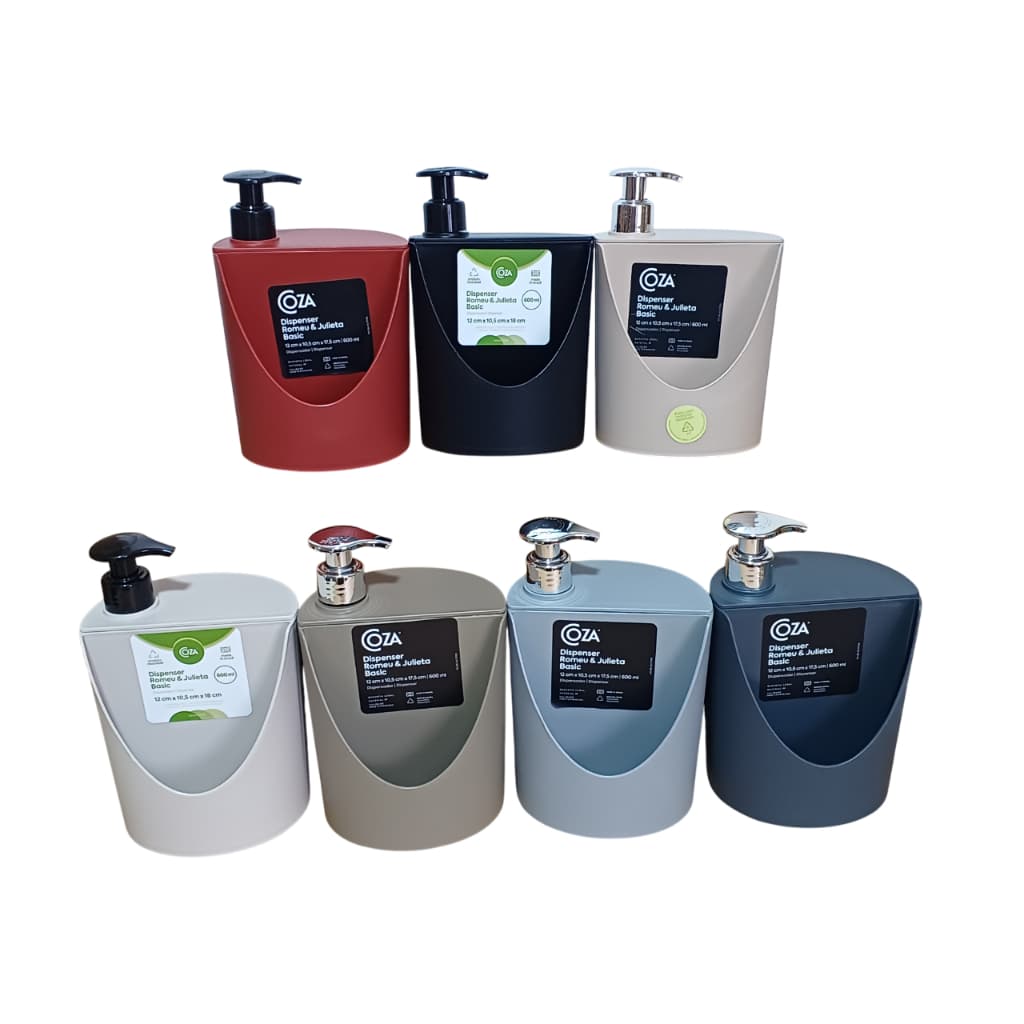 Dispenser para Detergente e Esponja Coza Basic 600 ml