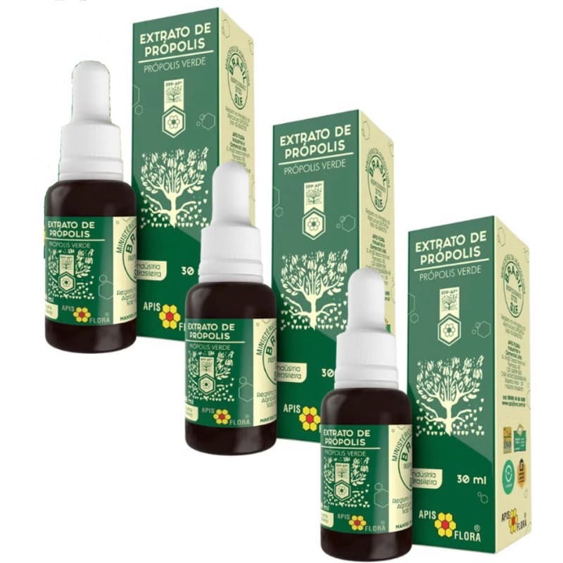 3 Und Extrato de Própolis Verde 30 ml Apis Flora