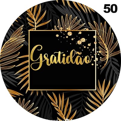 Painel de Mesa 50cm Gratidão Redondo Veste Fácil