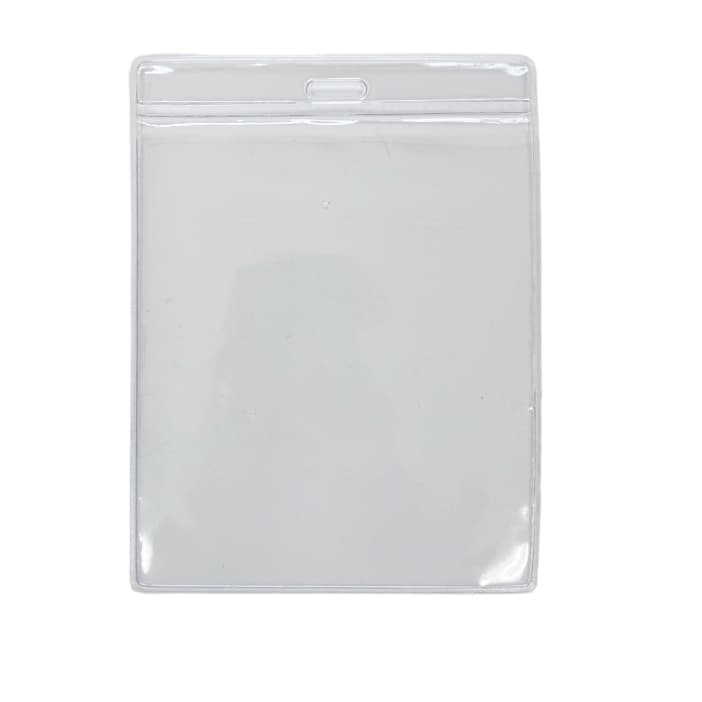 Porta Crachá/ Cartão Vertical Bolsa Plástica Pvc Transparente 12x10cm 100Unidades