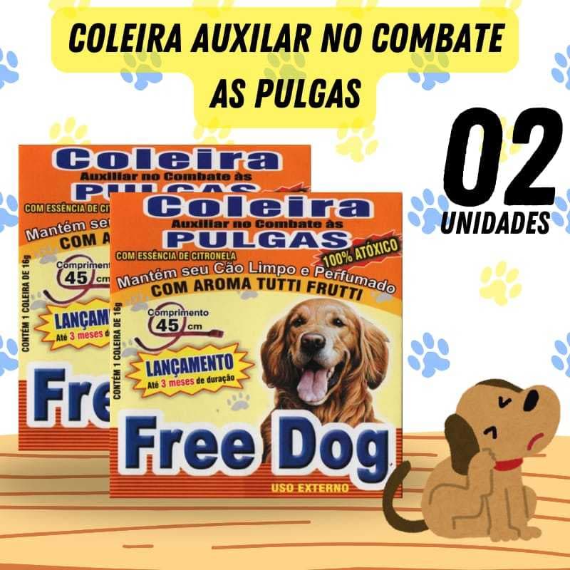 2 Coleira Anti Pulga Cachorro Gato Free Dog Cat Filhote