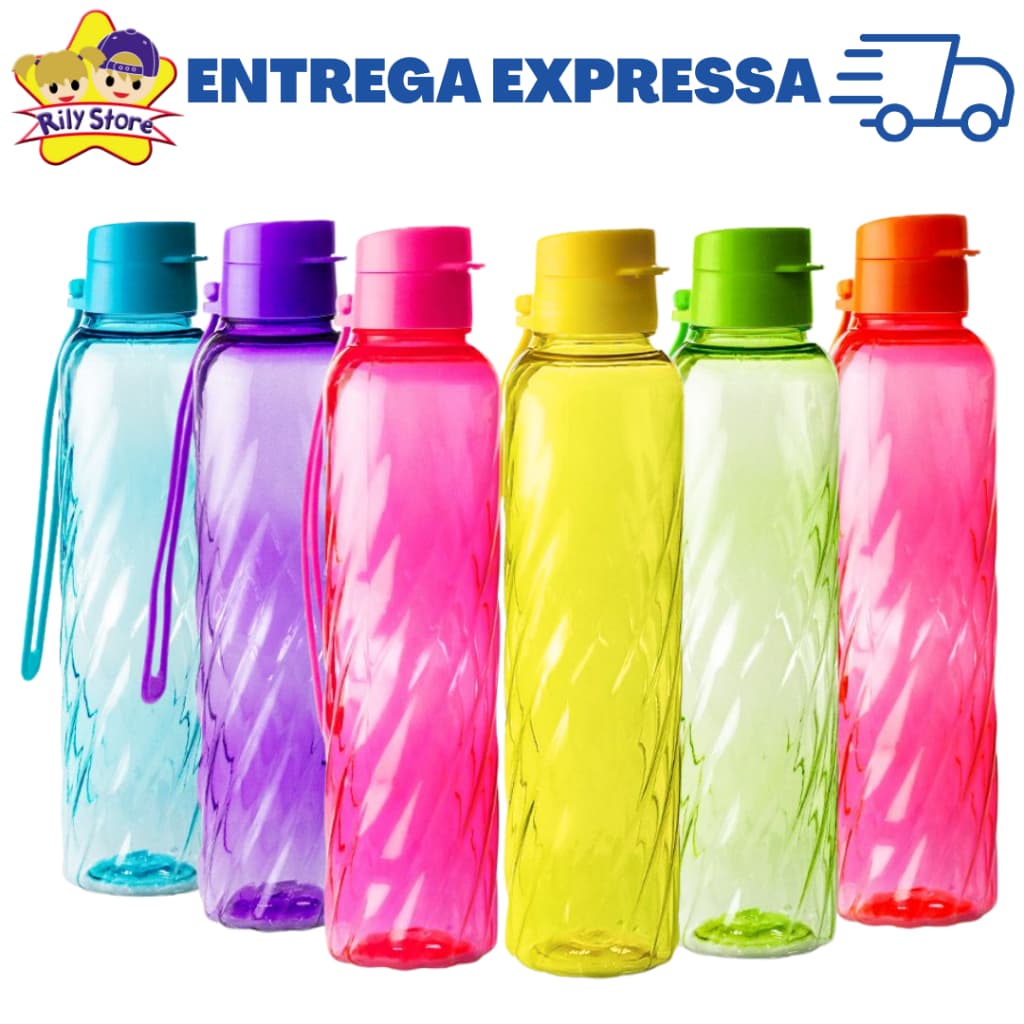 Kit com 15 Garrafas Twistter 500 ML de Água, Academia, Esportes + Diversas Cores