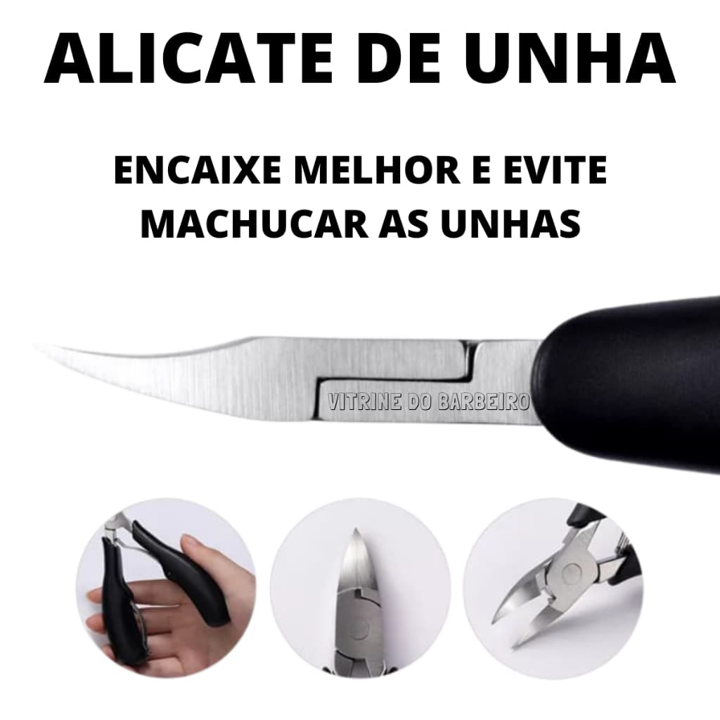 Alicate Cortador De Unha Curvo Aço Inox Para Unhas Pé E Mão!
