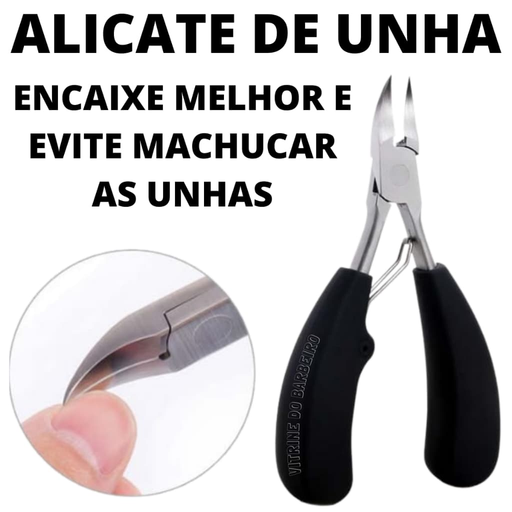 Alicate De Cortar Unha Profissional Curvo P/ Unha E Cutícula
