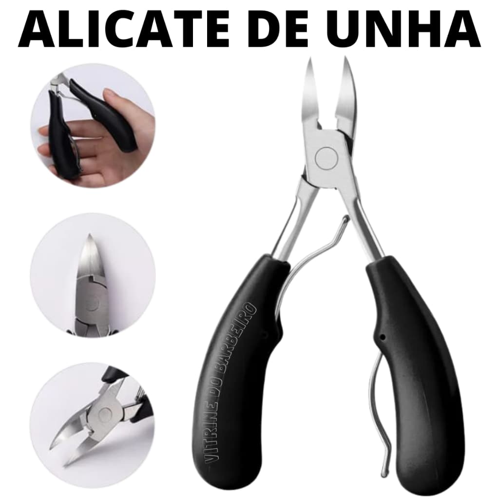Cortador De Unha Alicate Curvo Aço Inox P/ Unhas De Pé E Mão