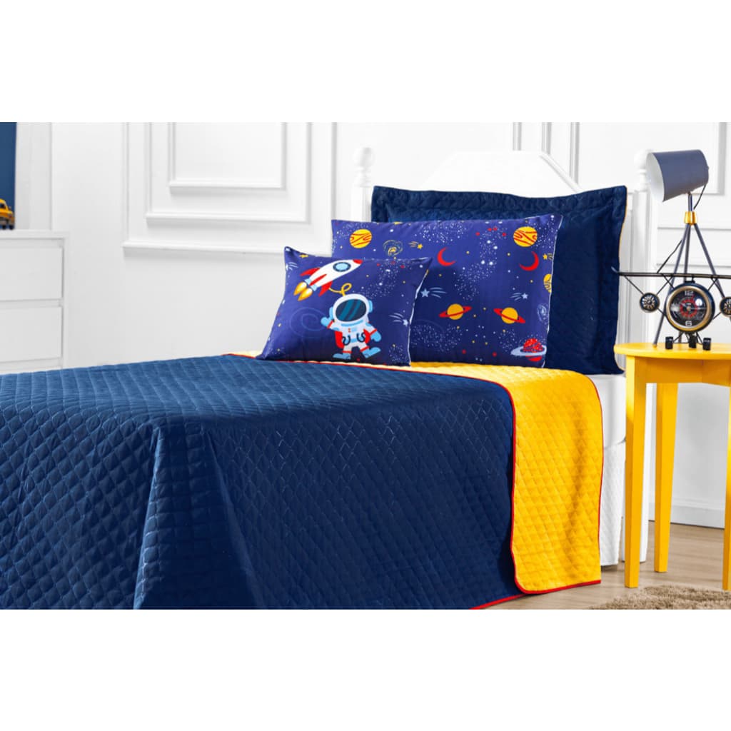 Cobre Leito Astronauta Solteiro Infantil 5 peças, Envio Imediato