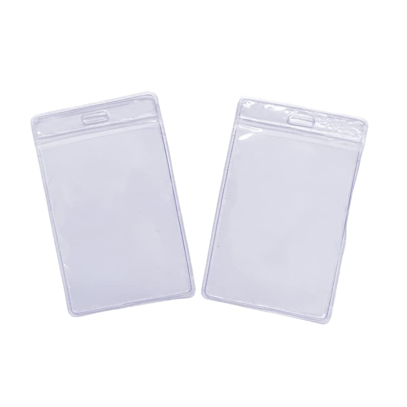 Porta Crachá Bolsa Plástica Pvc Transparente - 100 Unidades