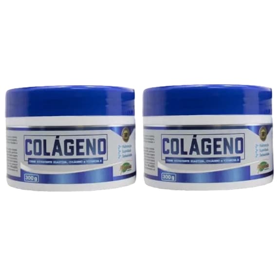 KIT 2 UND - CREME HIDRATANTE ELASTINA, COLÁGENO E VITAMINA É  300G - ALQUIMIA COSMÉTICOS