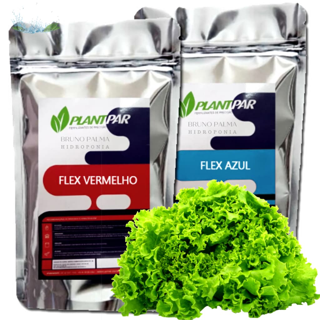 Kit para 5.000 Litros - Nutriente Completo para Hidroponia - Flex Vermelho e Azul