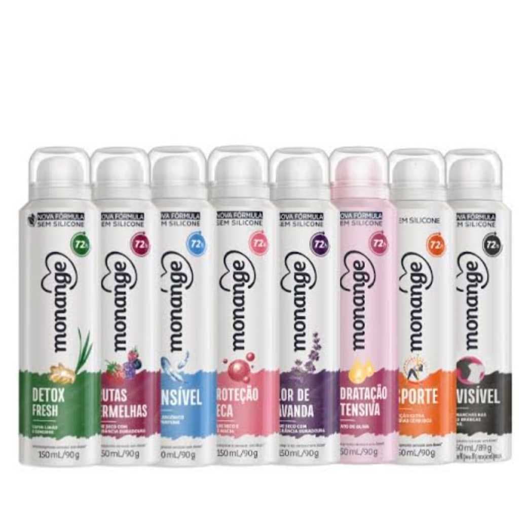 Desodorante Antitranspirante Aerosol Monange Hidratação  48h 150ml