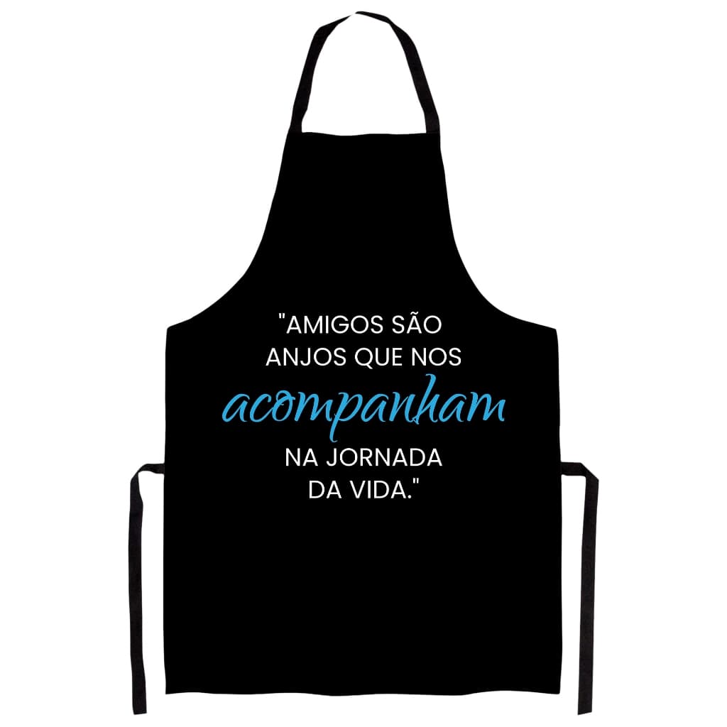 Avental Em Tecido Sublimado Frase Amigos Cozinha Cozinheira 02