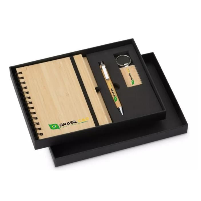 10 Kit Executivo Ecológico 3 Peças Personalizado