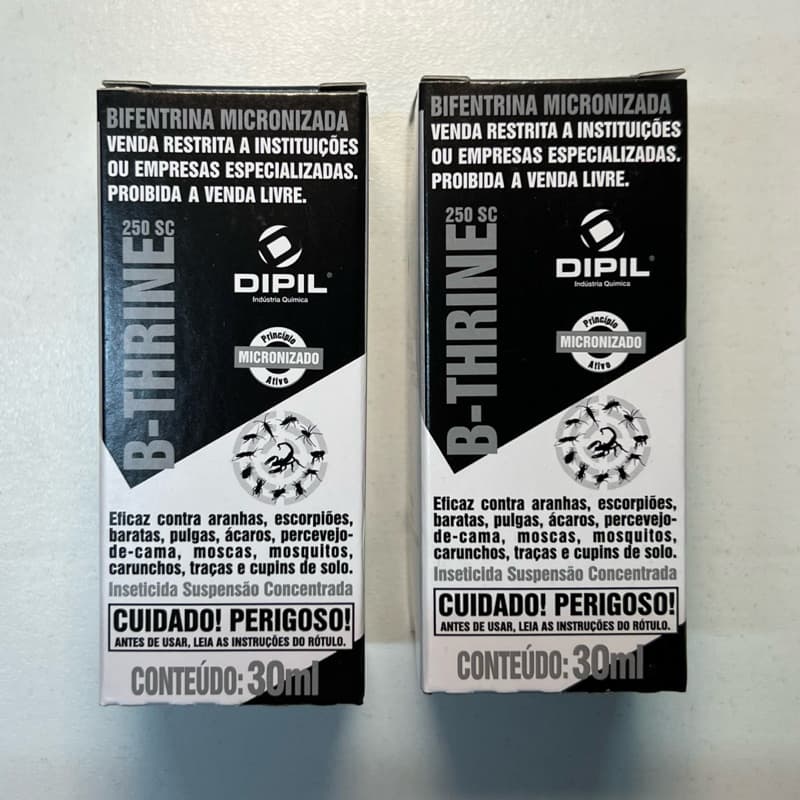 Kit 2un B-thrine 250sc 30ml Dipil - eficaz contra escorpião aranha pulga barata moscas mosquito cupim percevejo etc