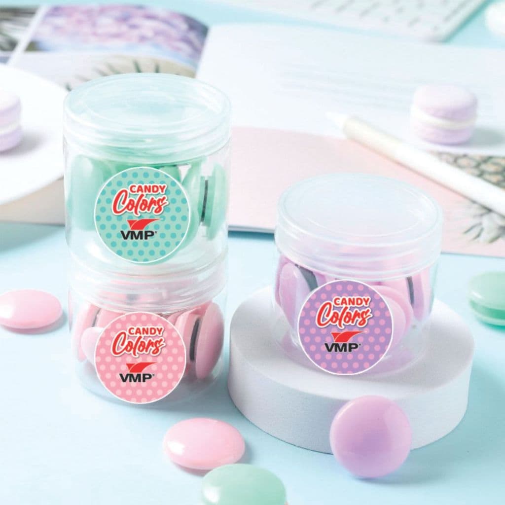 Imãs Colorido Redondo Para Lousa Magnética Escolar Fofo Rosa Roxo Verde Pastel Geladeira