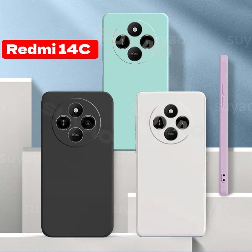 Capa Capinha de Silicone Aveludada para Xiaomi Redmi 14C /POCO C75