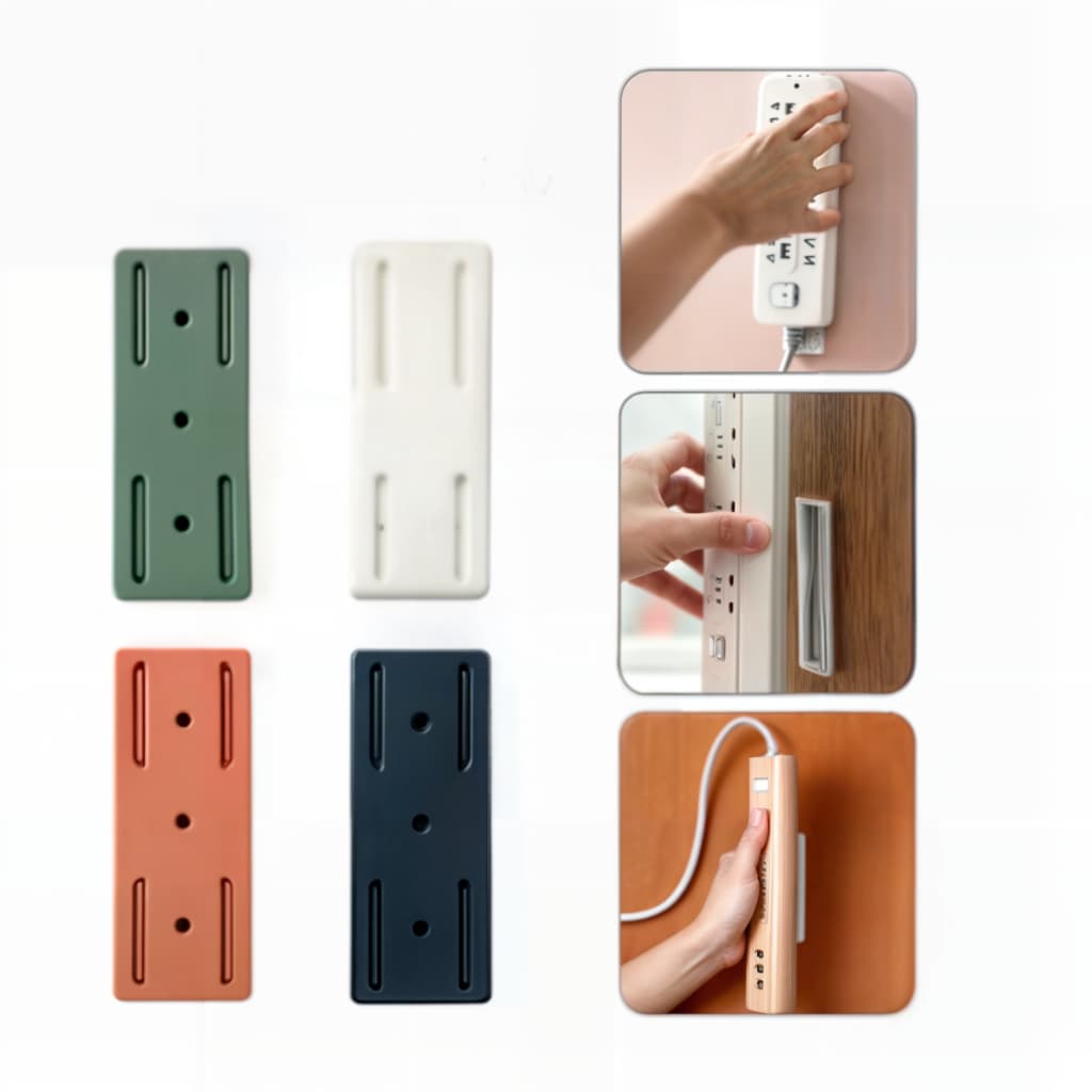 Suporte Para Filtro De Linha Parede Roteador Sem Furo Fixador Adesivo Escritório Extensão Multiuso