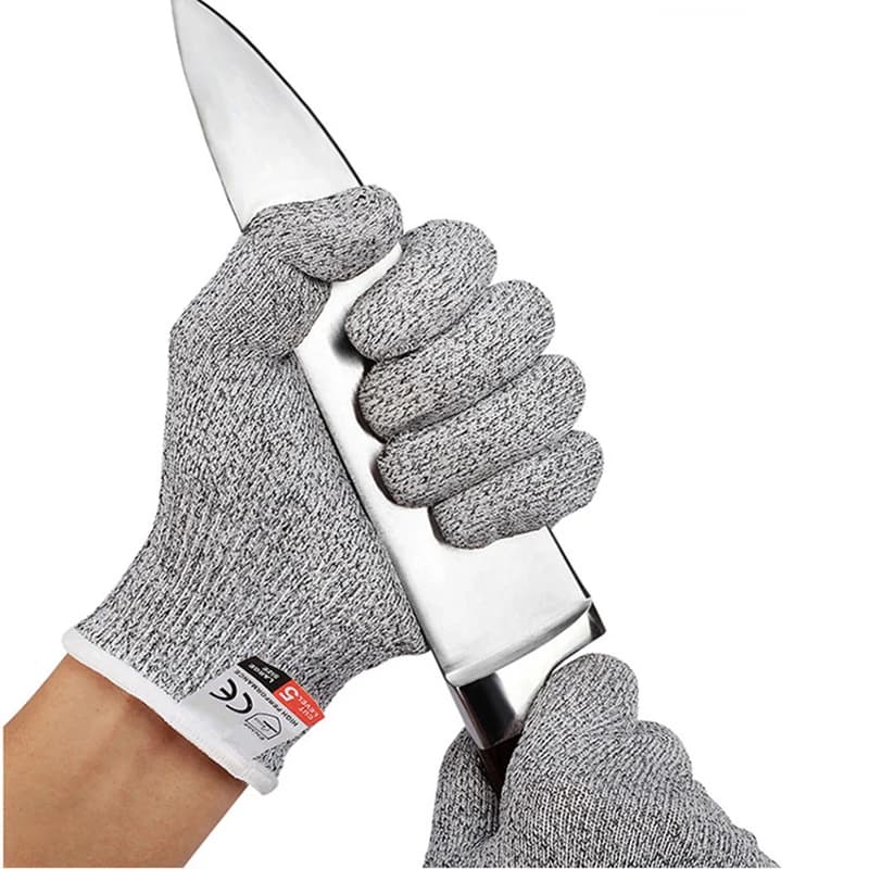 Luvas anti-corte hppe grau 5, cozinha, jardinagem, luvas de malha anti-corte, resistente ao desgaste, luvas de corte dom