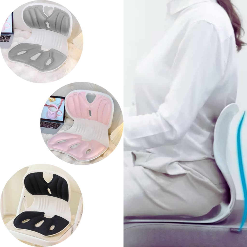 Assento Ergonômico Estofado Cadeira Correção Postura Adulta Apoio Saúde Lombar Almofada Escritório Casa Passeio Postural