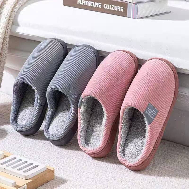 Sapato / Chinelo Feminino liso canelado De Inverno Antiderrapante FlexíVel Quente De Inverno/PTF06-147