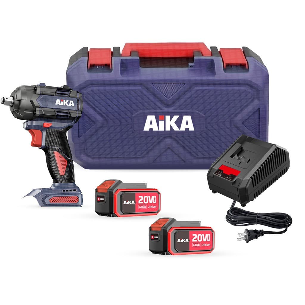 Chave De Impacto Potente Aika W500a 20v De 4.0ah 2 Baterias Maleta Transporte Carregador Bivolt