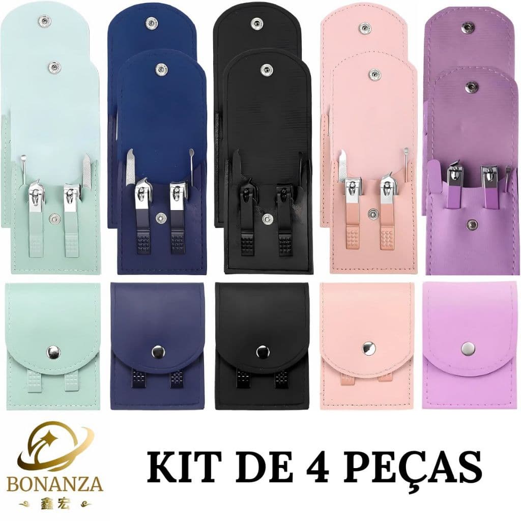 KIT 4 Pçs/Set Professional Aço (605097) Inoxidável Nippers Cortador De Unhas Ferramentas