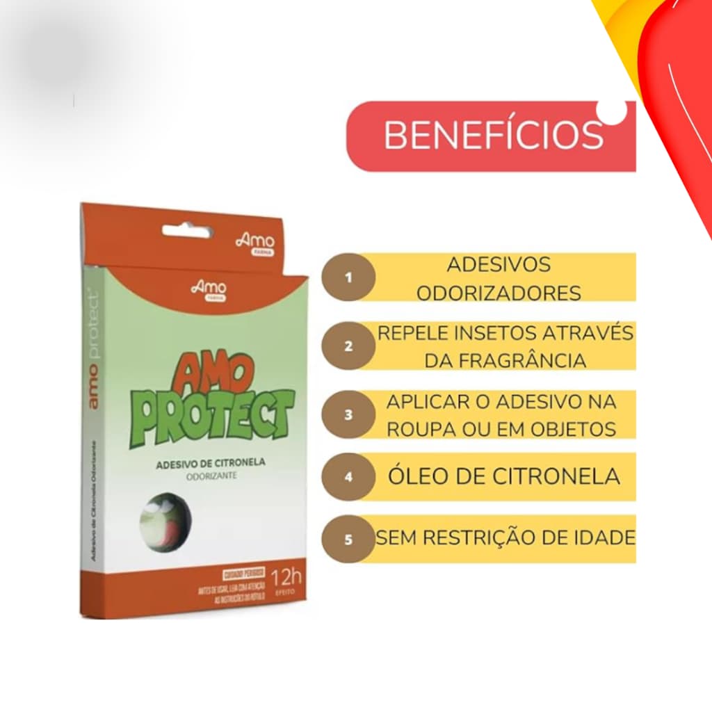 Adesivo Repelente Natural De Citronela - Cartela 08 Und - Antimosquito-Seguro e Não Tóxico