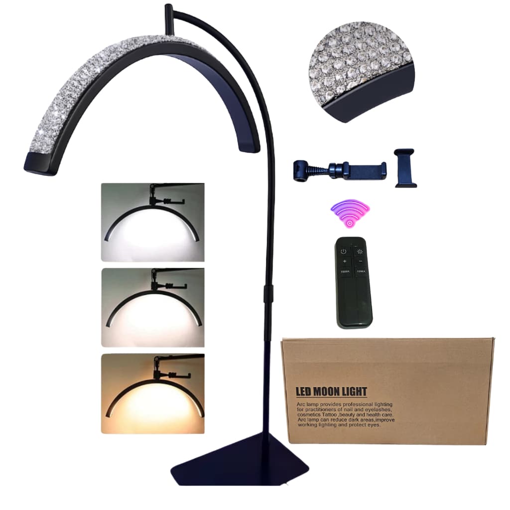 Luminária Arco Meia Lua Ring Light Cilios Lasher Sobrancelha