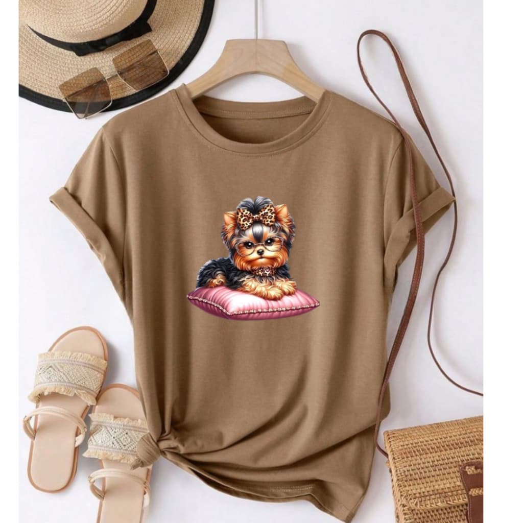 Camiseta Feminina Tshirt Friends Patinhas Gatinhos Dog Qualidade Estampa de Animais