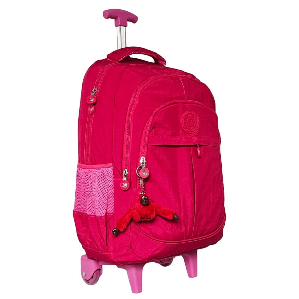 Mochila Femenina de Rodinha Tipo Tactel Elegante de Alta Qualidade