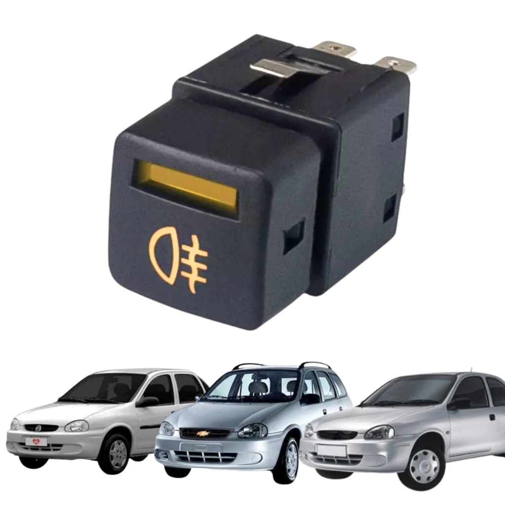 BOTÃO INTERRUPTOR FAROL DE MILHA GM CORSA CLASSIC 2003/2010 HATCH WAGON